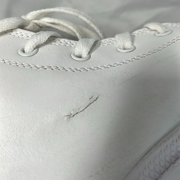 L’ORIGINALE PALLADIUM White Pampa Hi Top Lace Up Boots Sneakers Leather 7.5 - Picture 15 of 16